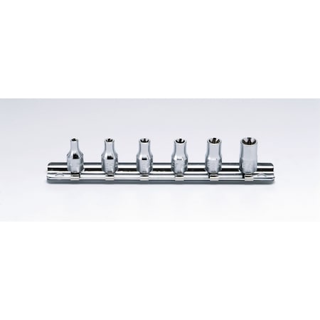 Ko-Ken Socket set TORX E4-E10 150mm 6 pieces 1/4 Sq. Drive RS2425/6